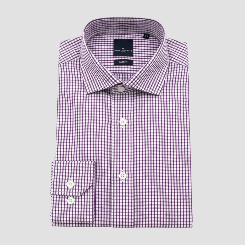 maroon checkered shirt