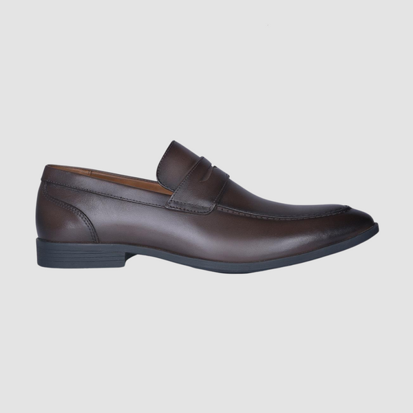 Side view of the Ferracini Calvin men's leather slip on 