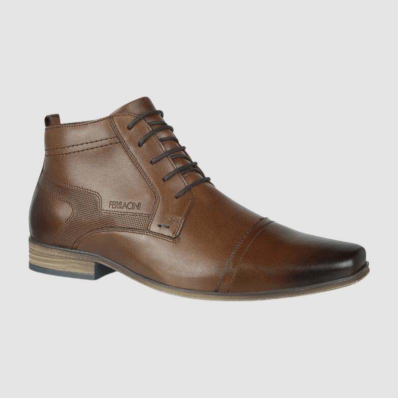 Ferracini devin mens leather lace up boot in brown