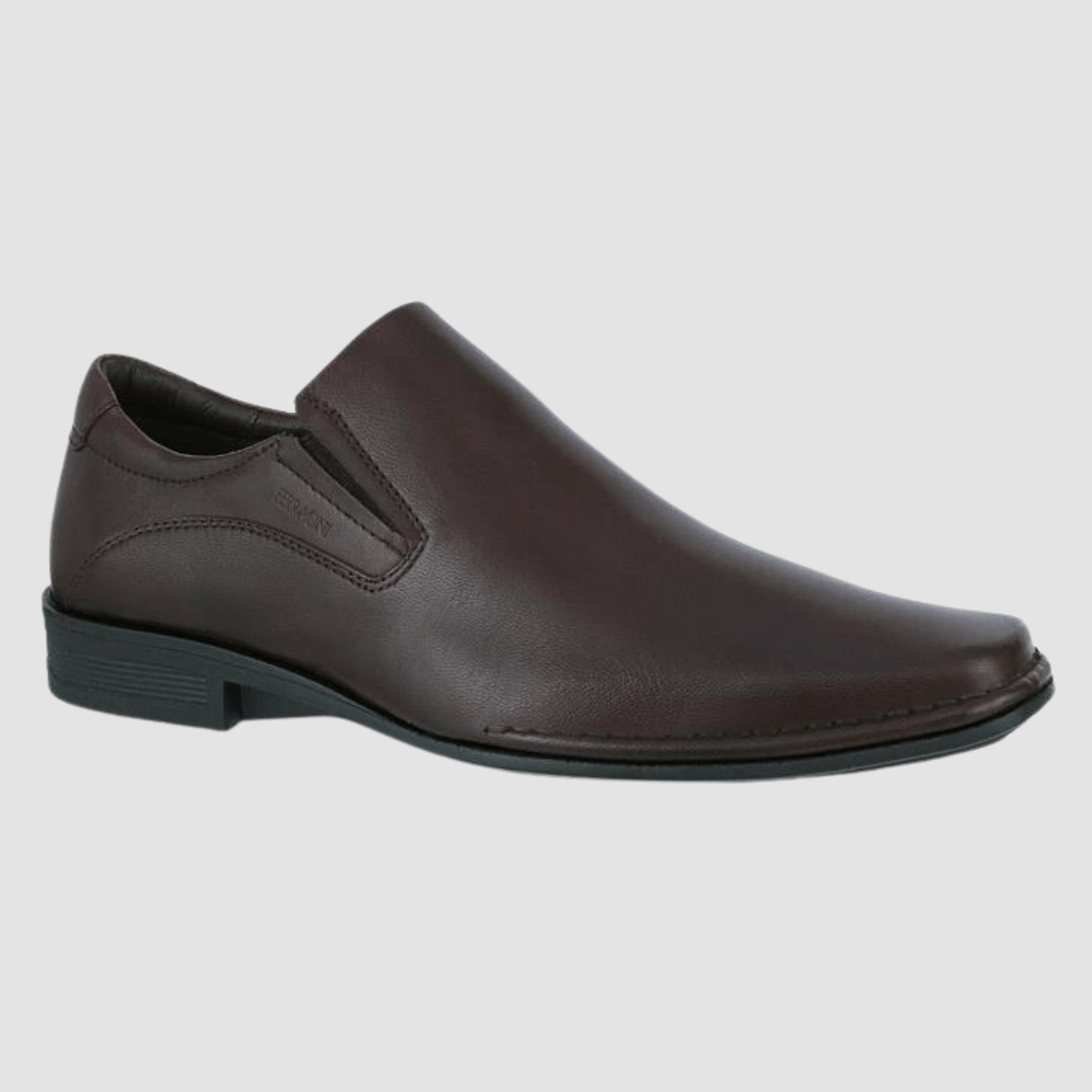 Ferracini egar mens slip on shoe in dark brown leather
