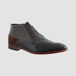 Ferracini Imani mens leather dress shoe in two tone black and brown