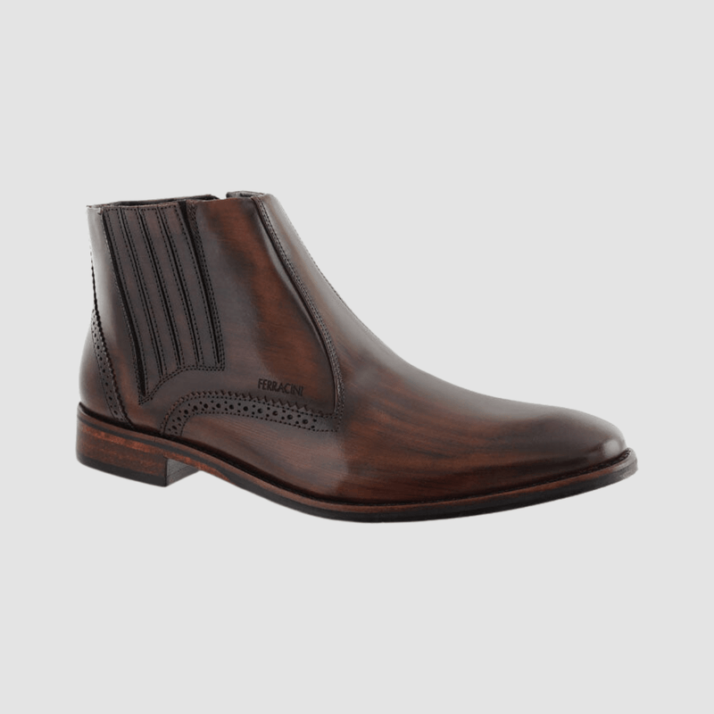 Ferracini mens itzel leather boot in brown