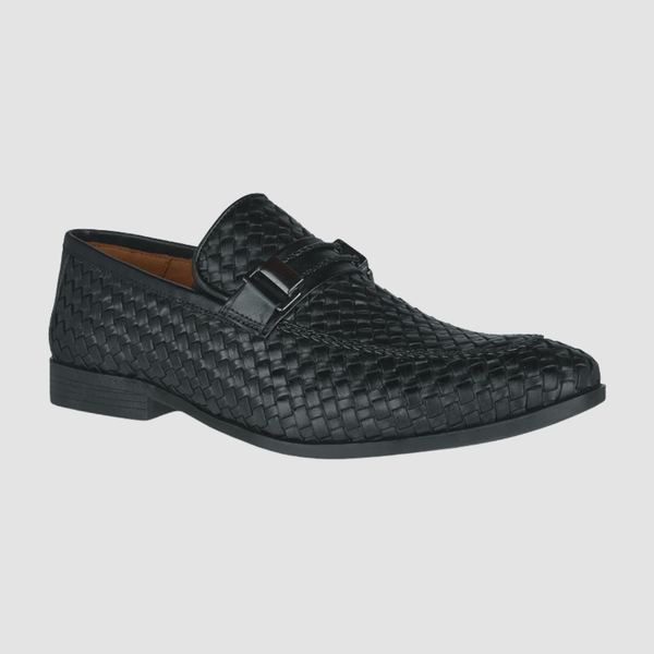 Ferracini Mens Holsand Textured Leather Loafer in Olimpia Preto