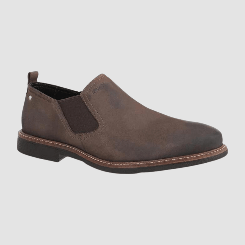 Ferracini Orsino mens leather loafer in rust brown