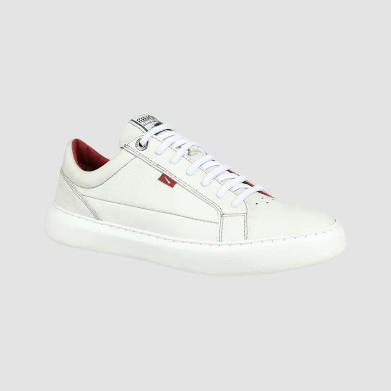 Ferracini salvador mens casual leather sneaker in white