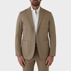 Flinders Mens Tailored Fit Bondi Sports Jacket in Taupe