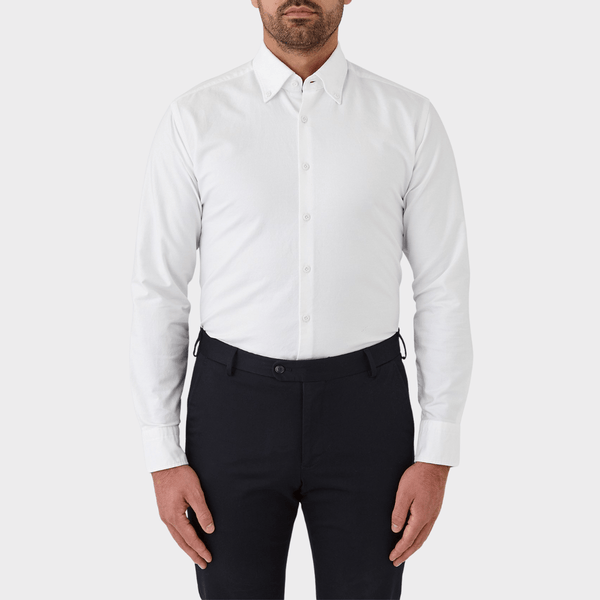 Flinders Mens Tailored Fit Jervis Shirt in White FFR016