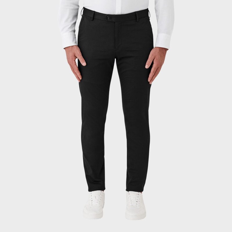 Flinders Mens Tailored Fit Bronte Trouser in Black FFR021