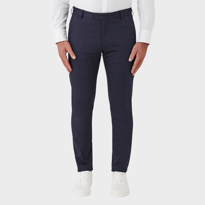 Flinders Mens Tailored Fit Bronte Trouser in Navy FFR021