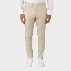 Flinders Mens Tailored Fit Bronte Trouser in Stone