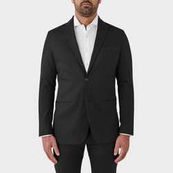 Flinders Mens Tailored Fit Noosa Sports Jacket in Black