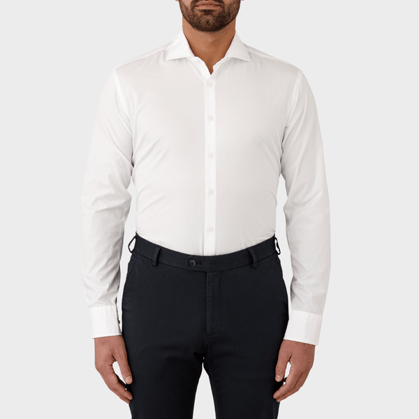 Flinders Mens Tailored Fit Winton Shirt in White