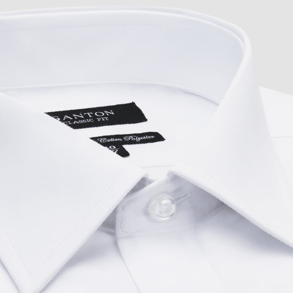 Ganton Classic Fit Christopher Royal Oxford Mens Shirt in White
