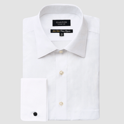 Ganton Gold Label Classic Fit French Cuff Shirt in White Mens Suit Warehouse - Melbourne Ganton Gold Label Classic Fit French Cuff Shirt in White Mens Suit Warehouse - Melbourne