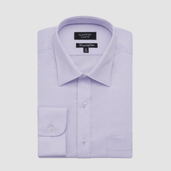 Ganton Classic Fit Brett Herringbone Shirt in Lilac