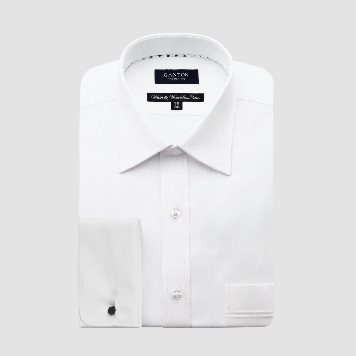Ganton Classic Fit Kyle Fine Twill Mens Shirt in White