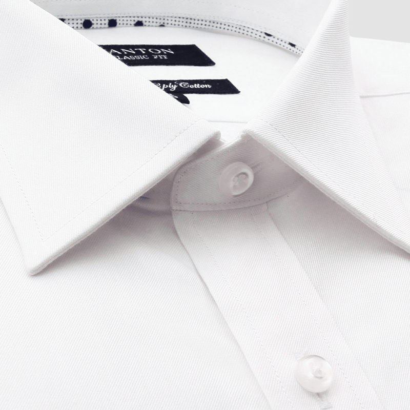 Ganton Classic Fit Michael Fine Twill Mens French Cuff Shirt in White Mens Suit Warehouse - Melbourne Ganton Classic Fit Michael Fine Twill Mens French Cuff Shirt in White Mens Suit Warehouse - Melbourne