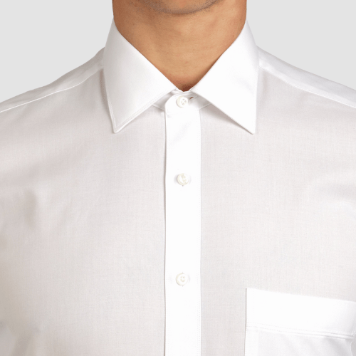 Ganton Classic Fit Gold Label Mens Single Cuff Shirt in White