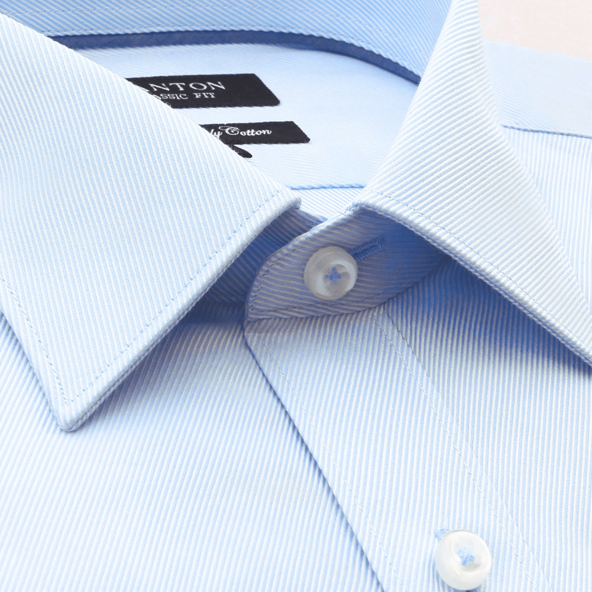 Ganton Classic Fit Windsor Lux Twill Mens Shirt in Sky