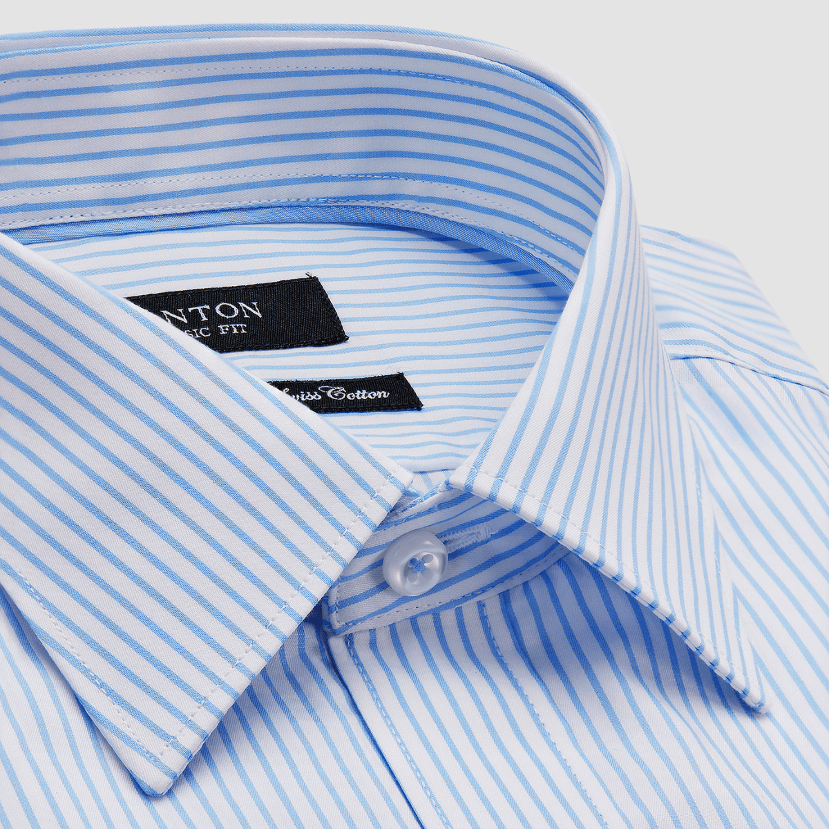Ganton Classic Fit Nigel Mens Shirt in Sky Stripe