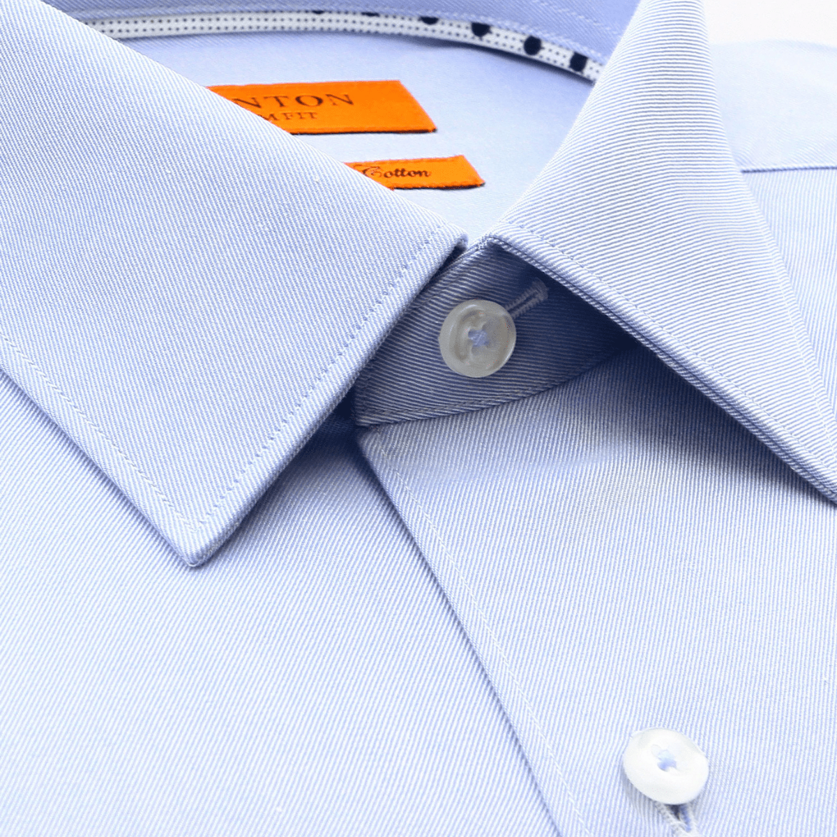Ganton Slim Fit Robert Fine Twill Mens Shirt in Sky