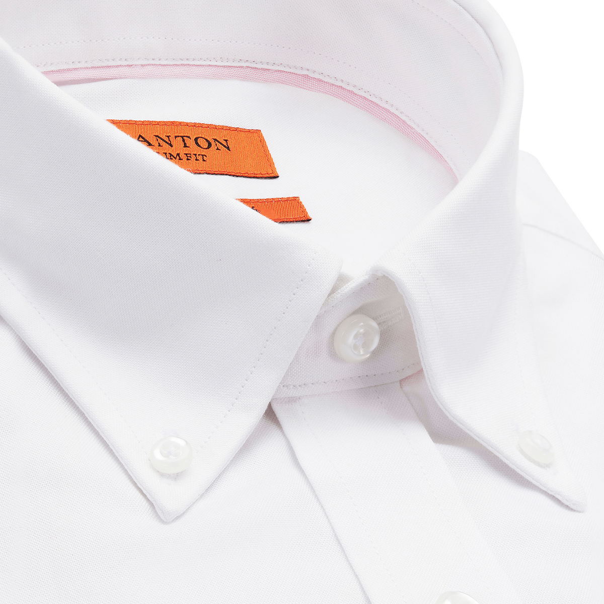Ganton Slim Fit Steven Oxford Mens Shirt in White