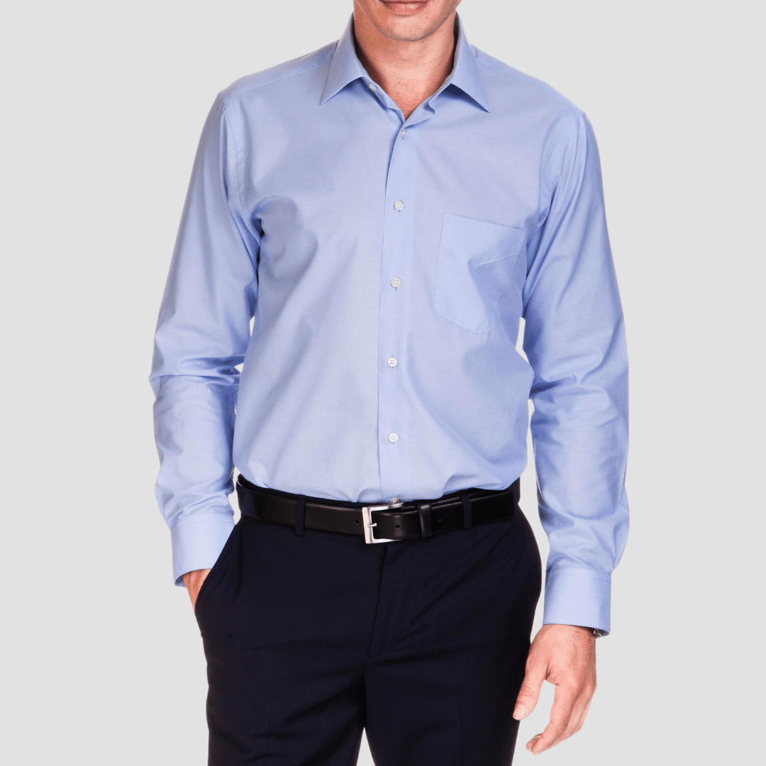 Ganton Tailored Fit Gold Label City Mens Shirt in Sky Blue