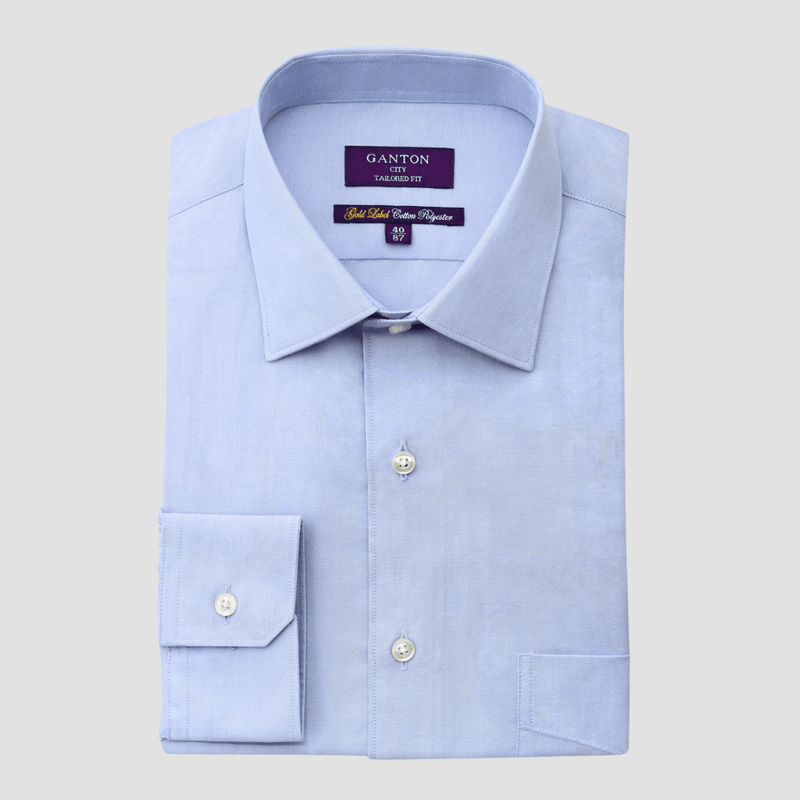 Ganton Tailored Fit Gold Label City Mens Shirt in Sky Blue Mens Suit Warehouse - Melbourne Ganton Tailored Fit Gold Label City Mens Shirt in Sky Blue Mens Suit Warehouse - Melbourne