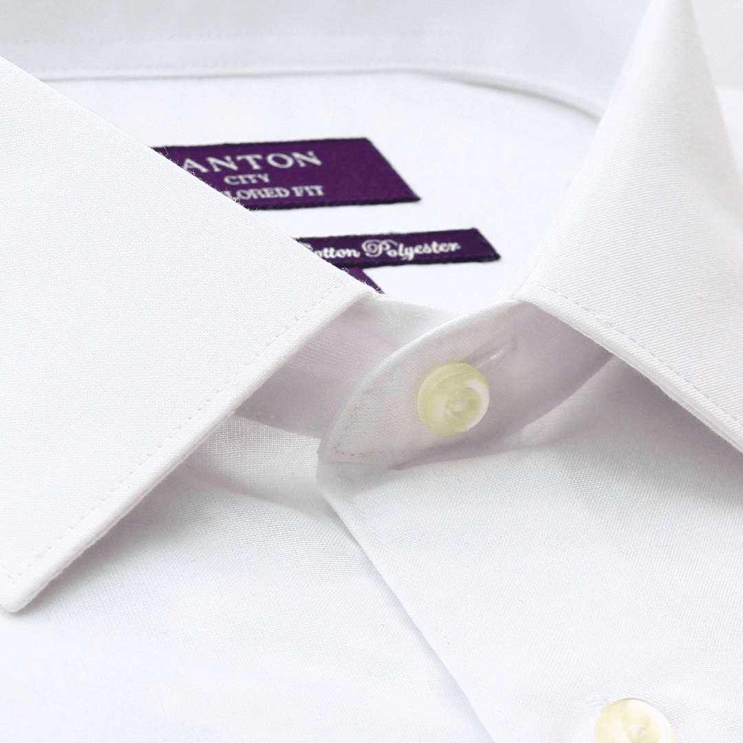 Ganton Tailored Fit Gold Label City Mens Shirt in White