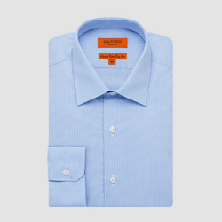 Ganton Slim Fit Josh Mens Shirt in Sky Mini Check