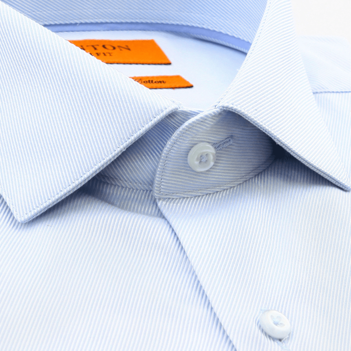 Ganton Slim Fit Winston Lux Twill Mens Shirt in Sky