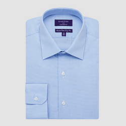 Ganton Tailored Fit Mark Mens Shirt in Sky Mini Check