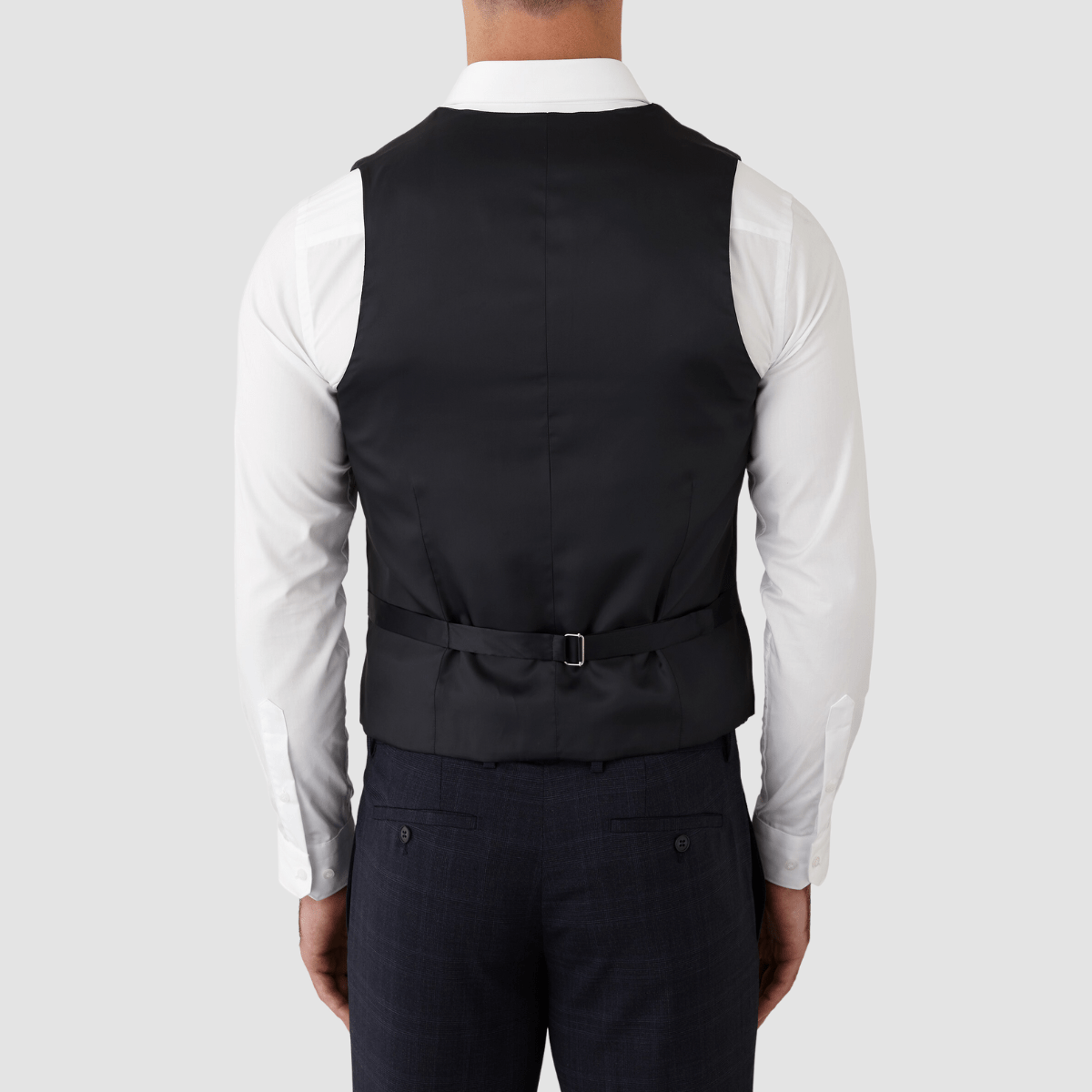 Gibson Mens Slim Fit Mighty Check Vest in Navy
