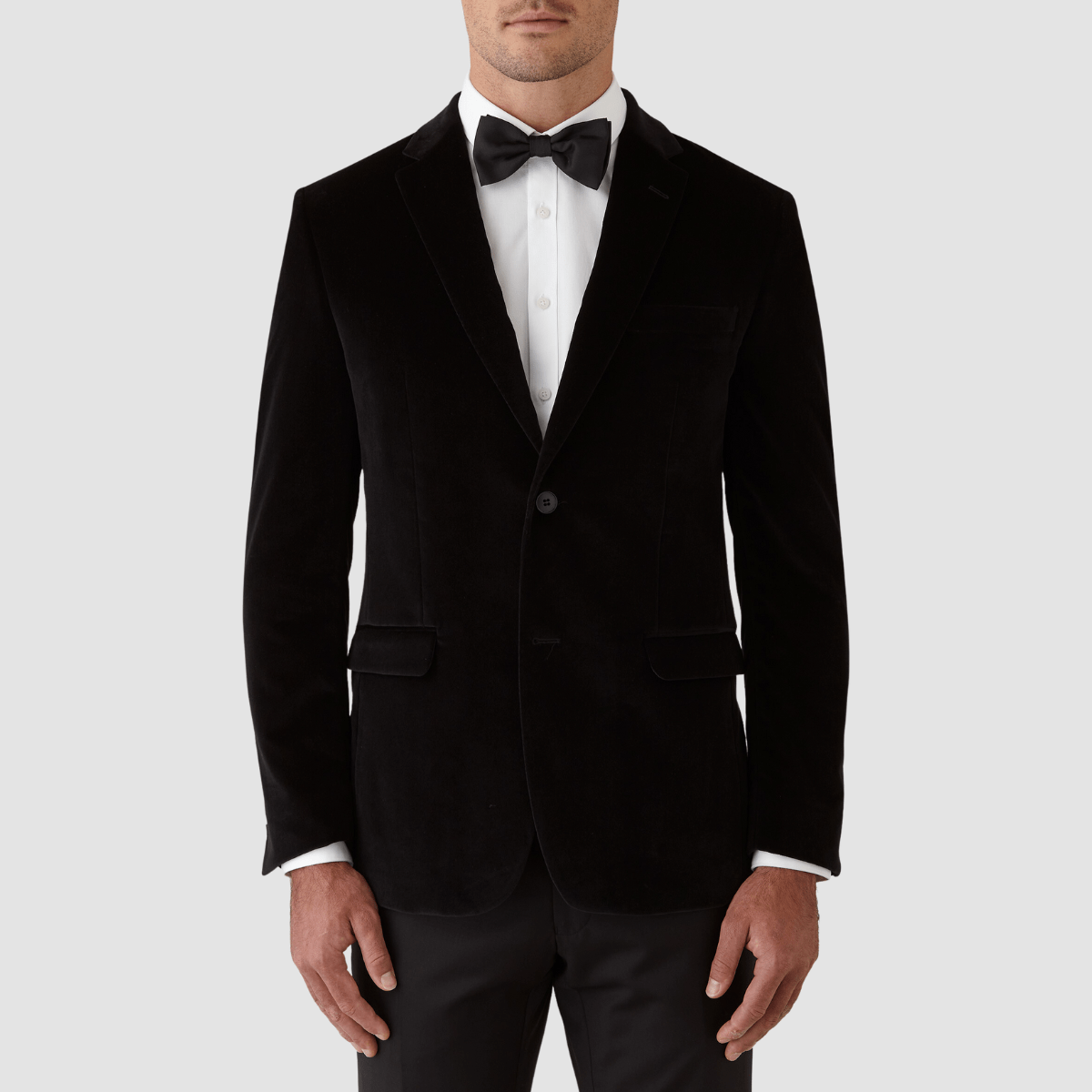 Gibson Suits Gibson Ayden Black Velvet Tuxedo Jacket Mens Suit