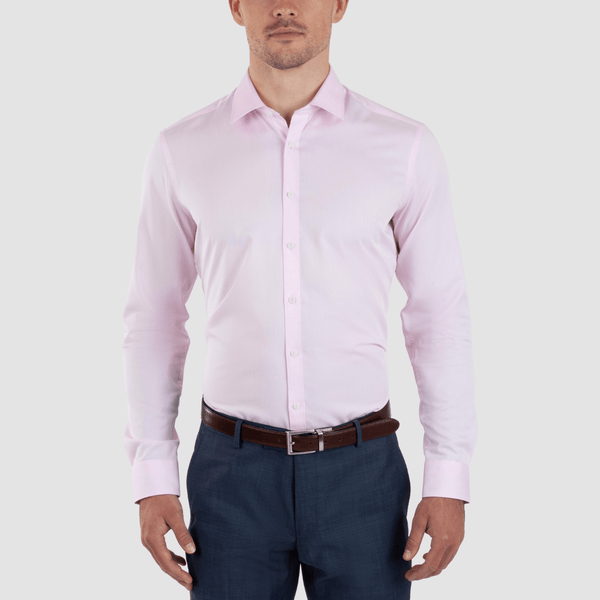 Gibson Slim Fit Mens Flame Shirt in Pink Cotton