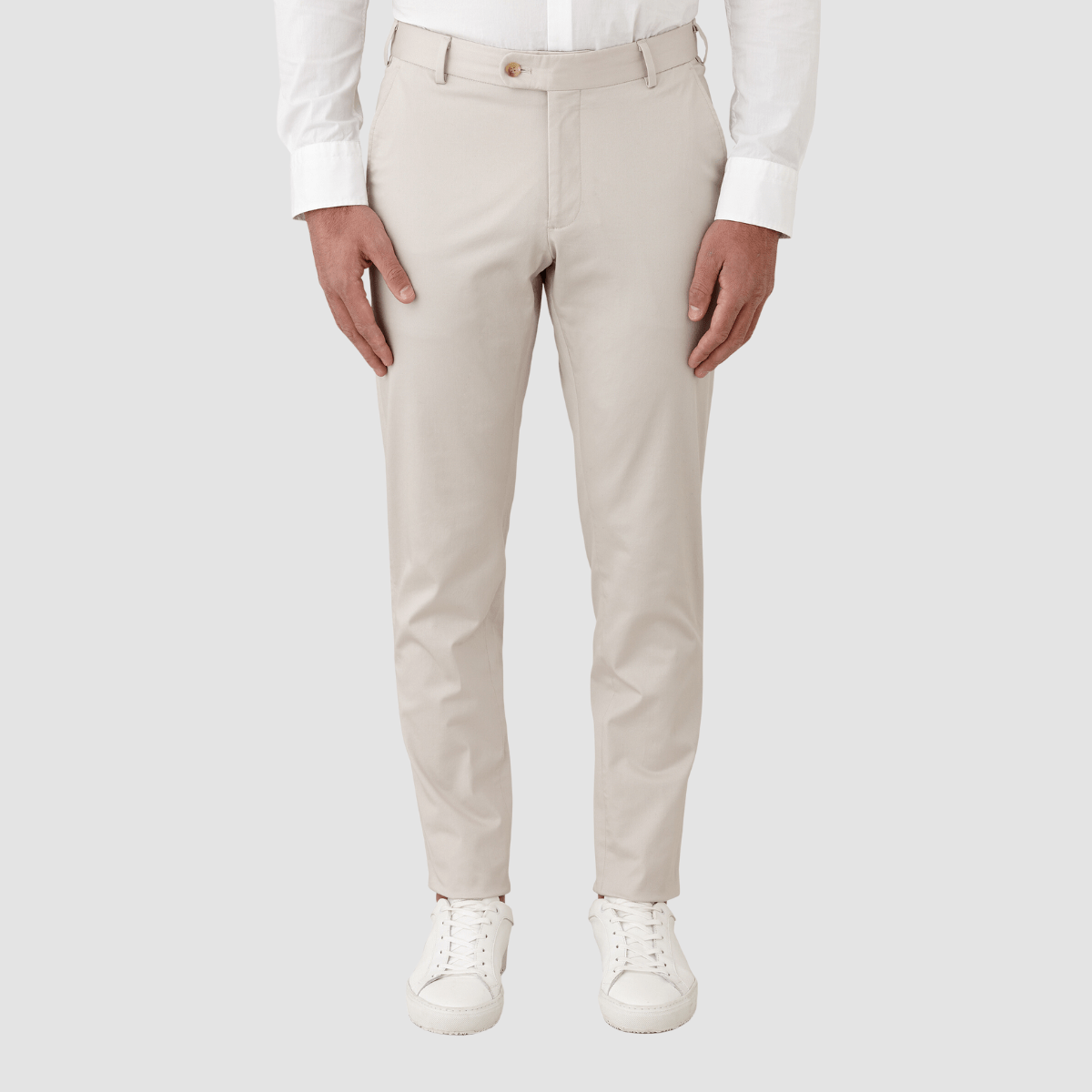 Gibson Slim Fit Justice Chino in Stone Cotton Stretch FAJ706