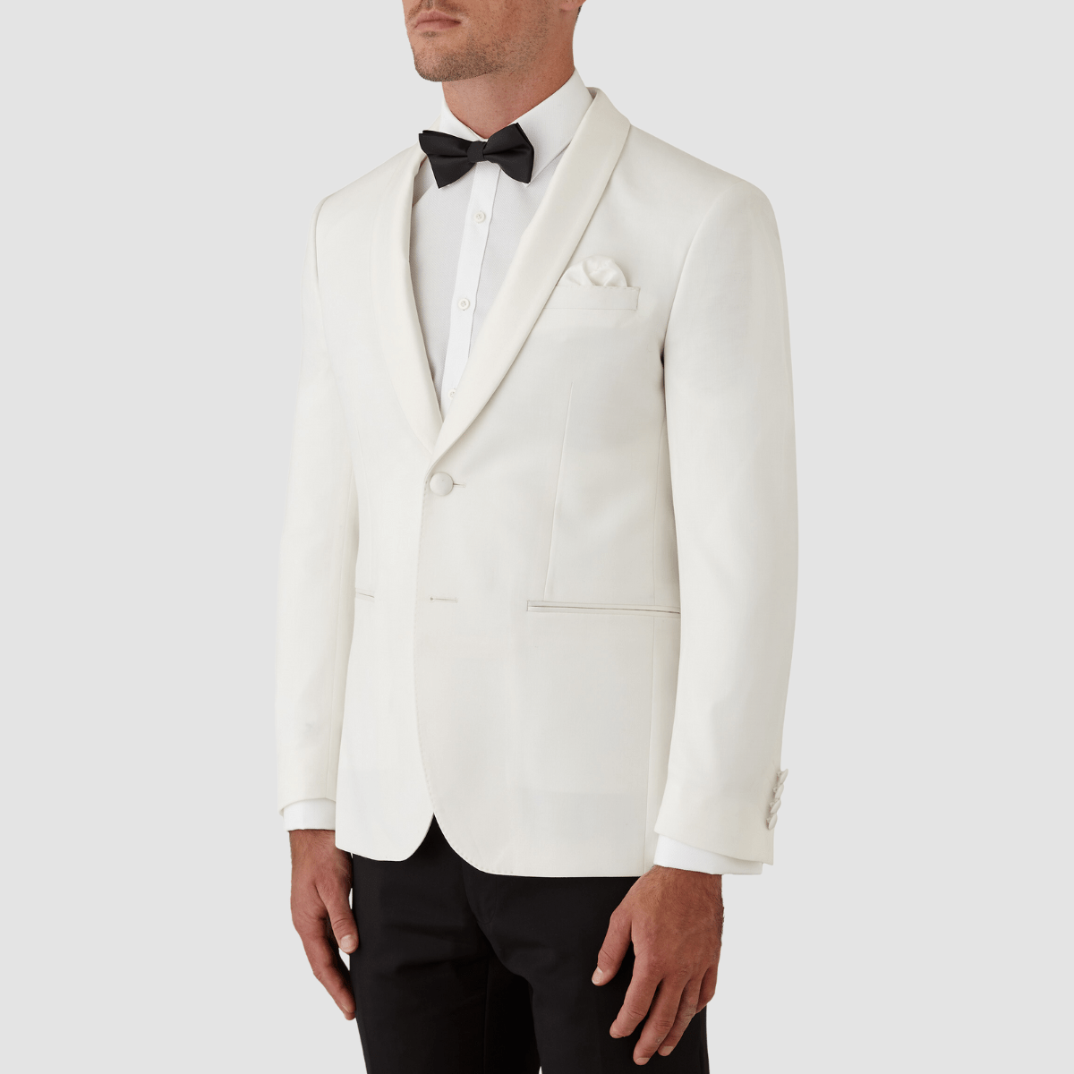 Gibson slim fit spectre tuxedo jacket in white