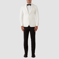 Gibson slim fit spectre tuxedo jacket in white