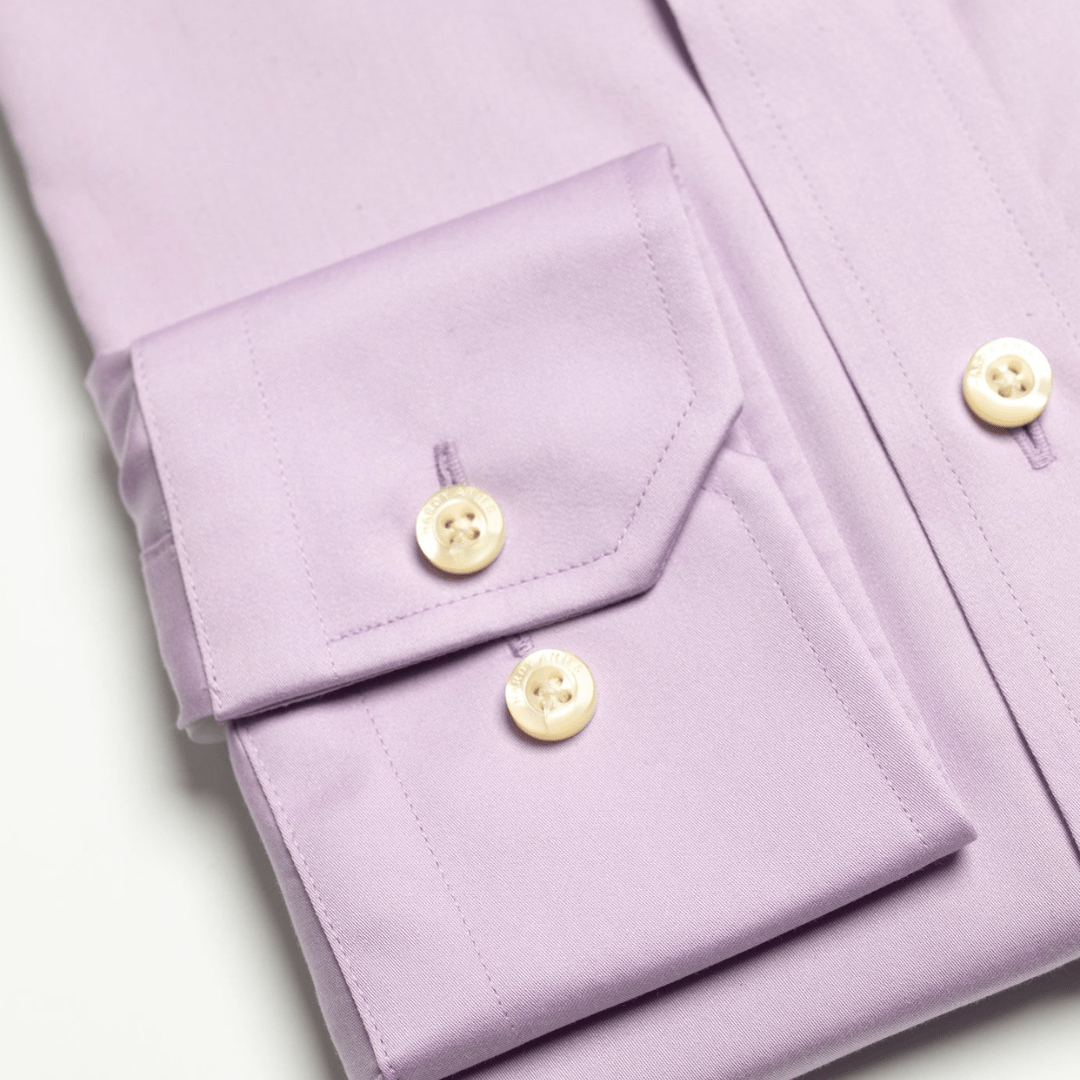 Hardy Amies Classic Fit Mens Poplin Shirt in Lilac