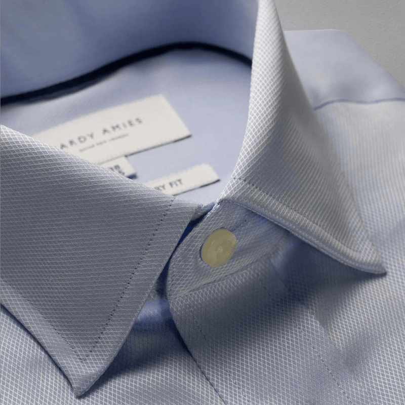 Hardy Amies Classic Fit Mens Shirt in Light Blue