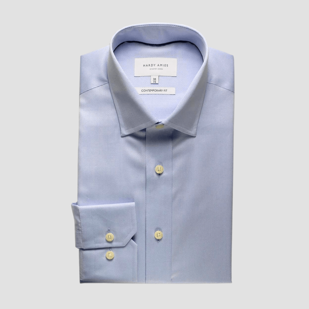 Hardy Amies Classic Fit Mens Shirt in Light Blue