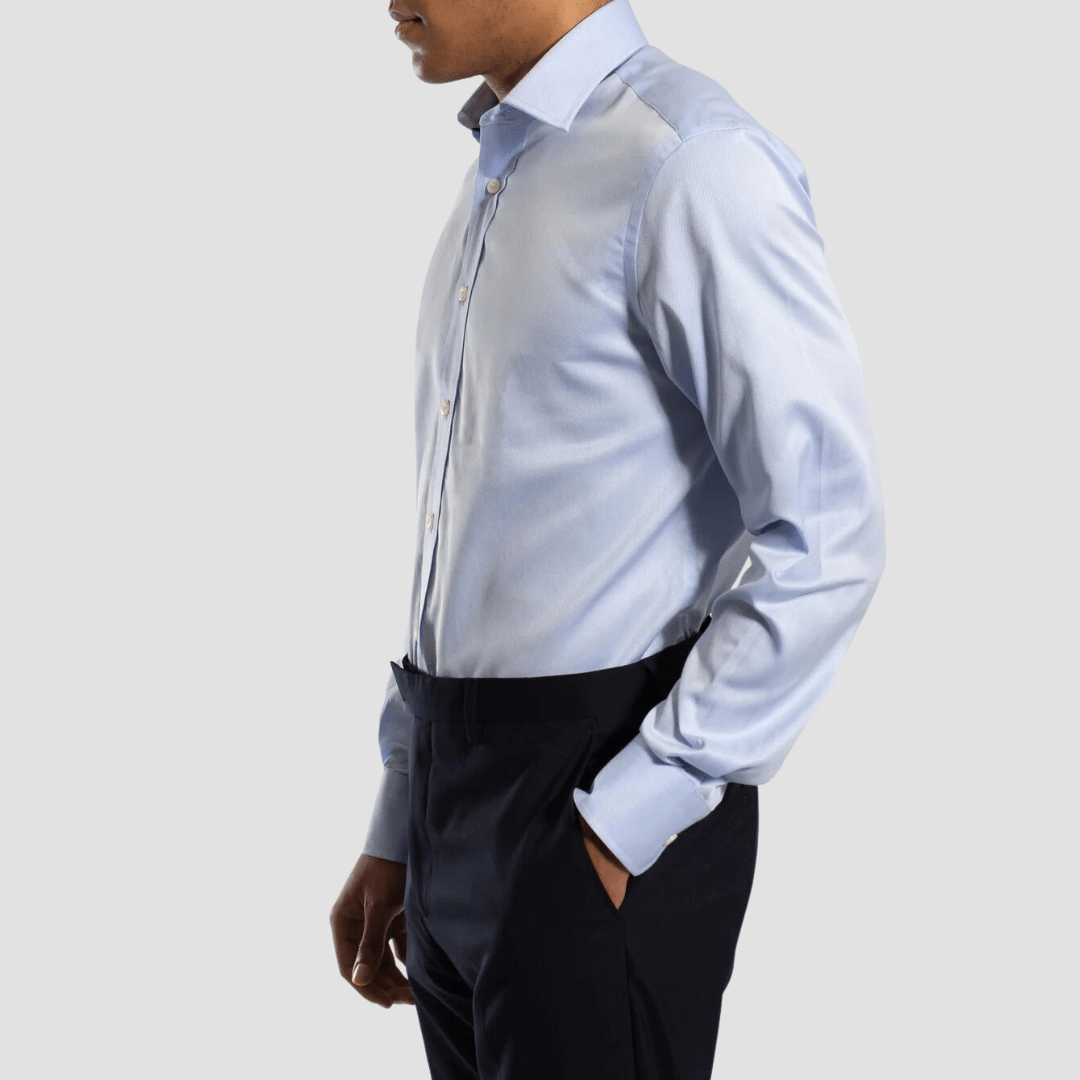 Hardy Amies Classic Fit Mens Shirt in Light Blue