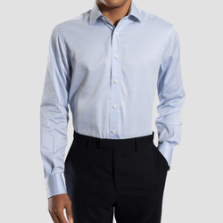 Hardy Amies Classic Fit Mens Shirt in Light Blue