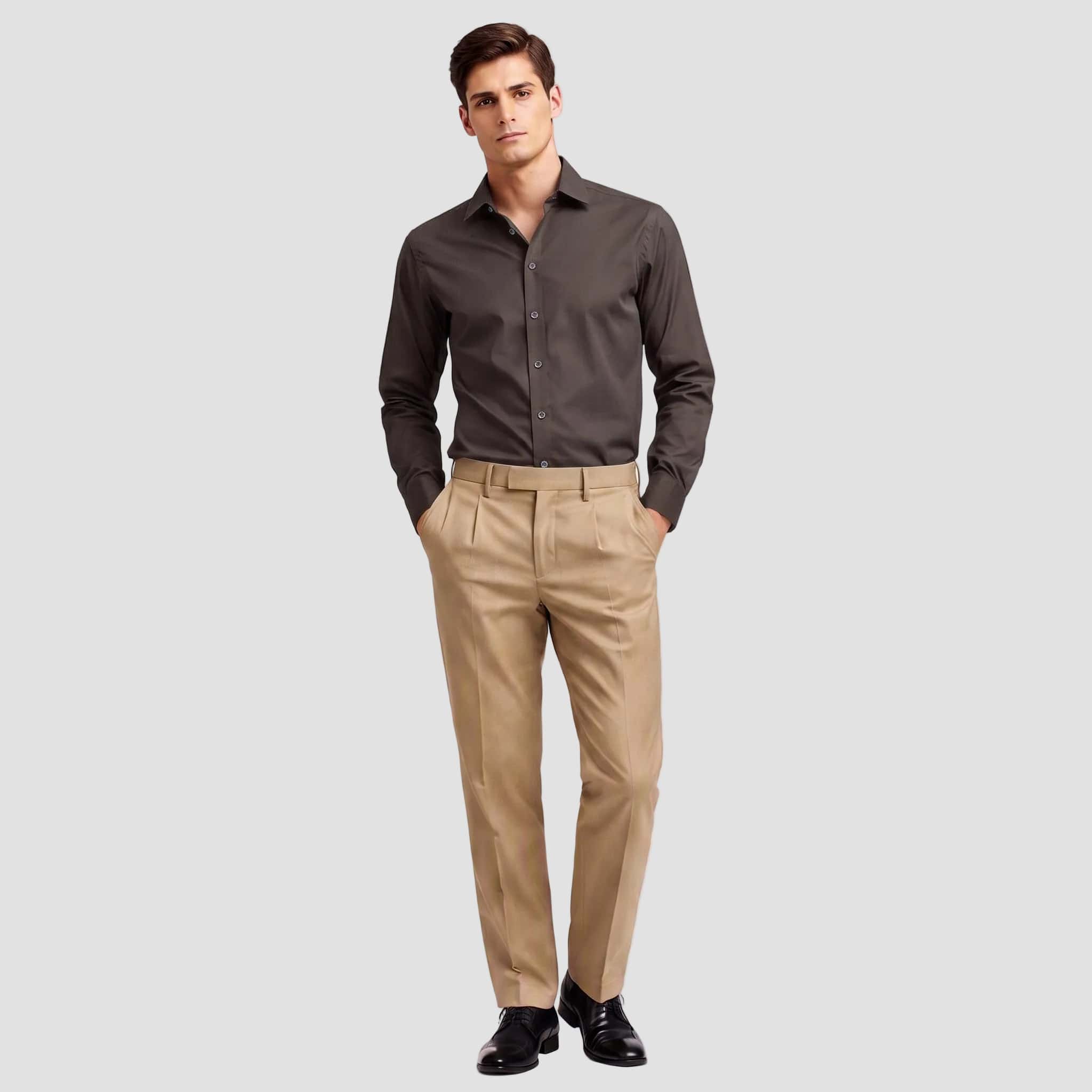 Chocolate Shirt by Hardy Amies
