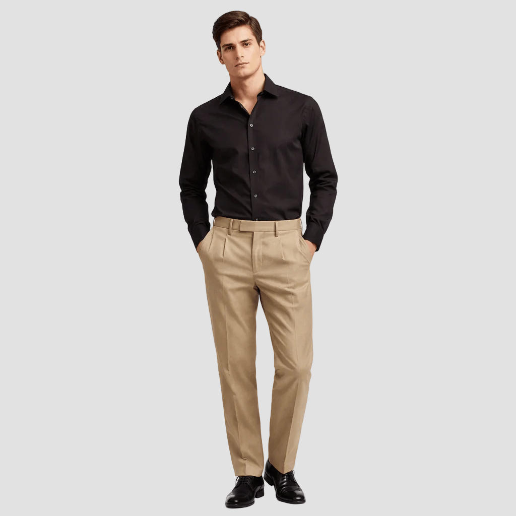 Espresso Shirt Fabric by Hardy Amies, crafted in soft cotton