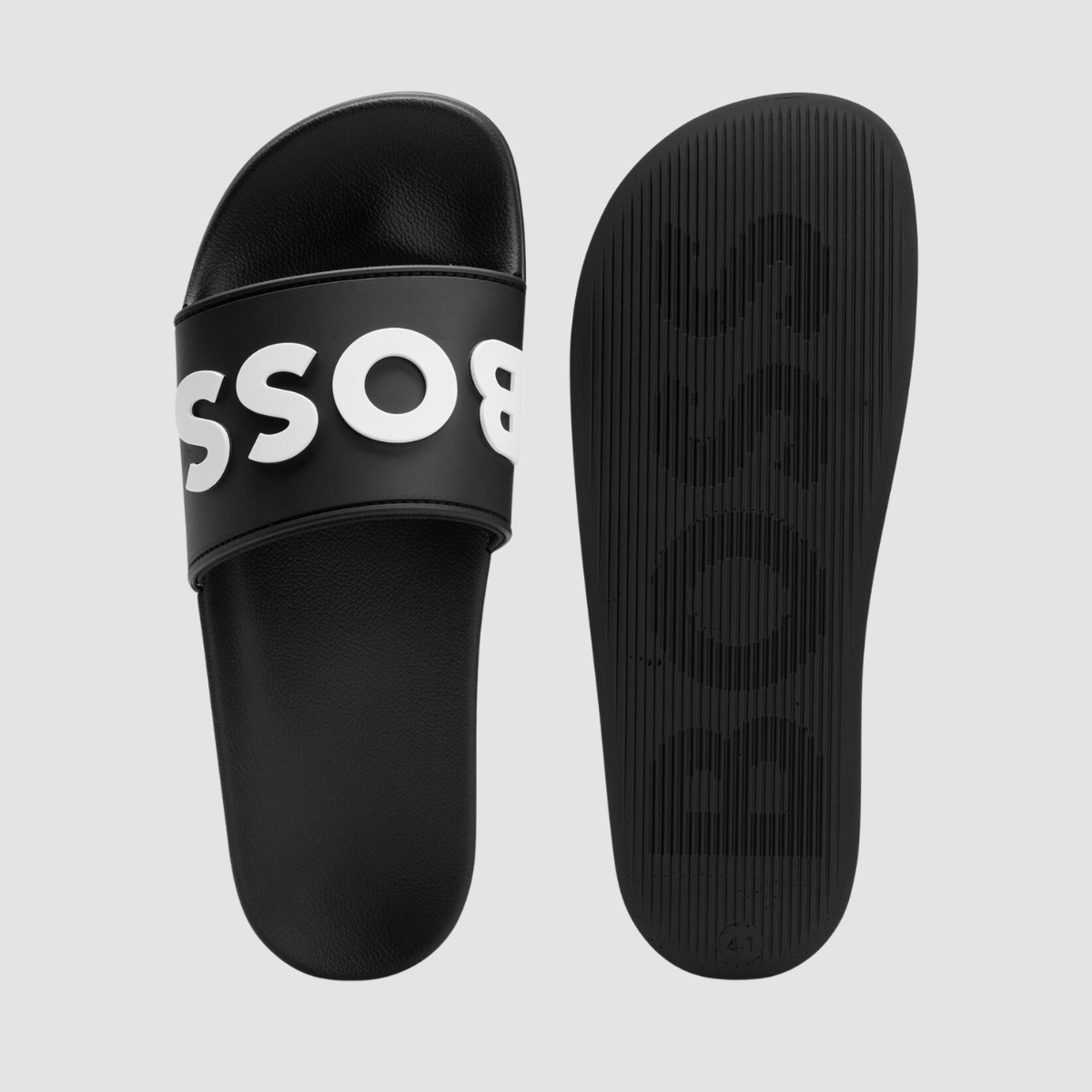 Hugo Boss Bay Big Boss Mens Slides in Black