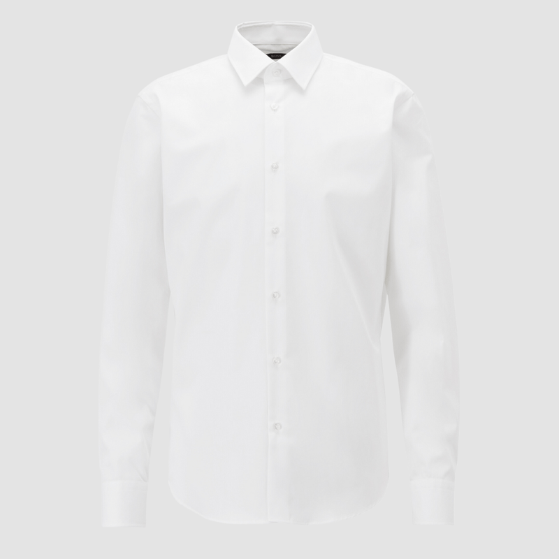 Hugo Boss Hank-Kent Shirt in White Cotton
