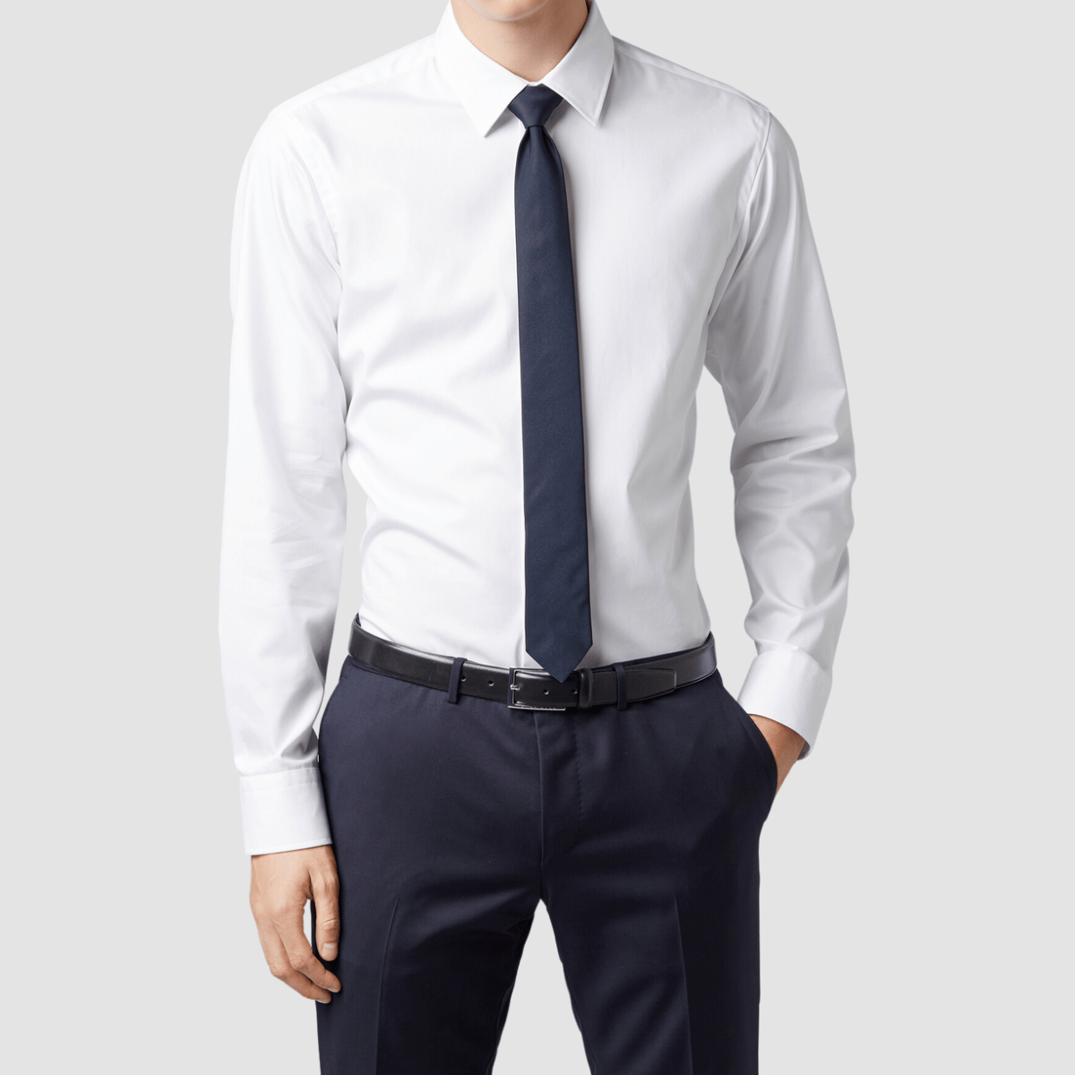 Boss Hank-Kent Shirt in White Cotton
