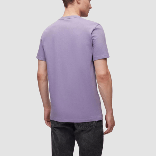 Hugo Boss Logo Patch Classic Fit Cotton Jersey T-Shirt in Pastel Purple