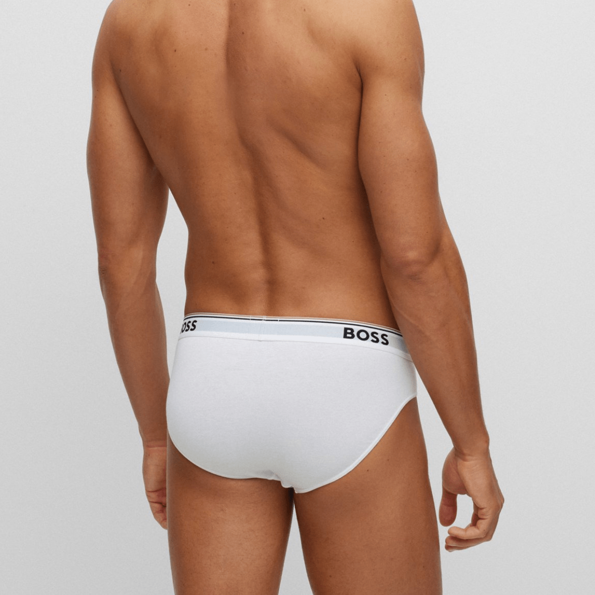 Hugo Boss Cotton-Stretch Brief 3 Pack in White